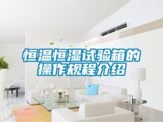 知識百科恒溫恒濕試驗箱的操作規(guī)程介紹
