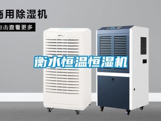 知識百科衡水恒溫恒濕機
