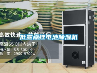 企業新聞低露點鋰電池除濕機