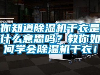 行業(yè)新聞你知道除濕機(jī)干衣是什么意思嗎？教你如何學(xué)會(huì)除濕機(jī)干衣！