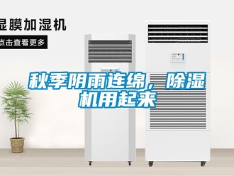 行業新聞秋季陰雨連綿，除濕機用起來
