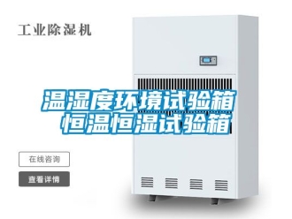 知識百科溫濕度環(huán)境試驗箱 恒溫恒濕試驗箱
