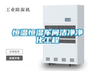 知識(shí)百科恒溫恒濕車間潔凈凈化工程