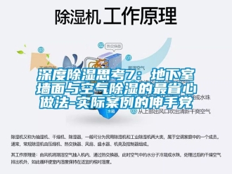 企業新聞深度除濕思考7：地下室墻面與空氣除濕的最省心做法-實際案例的伸手黨