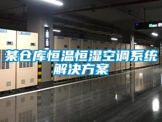 知識(shí)百科某倉庫恒溫恒濕空調(diào)系統(tǒng)解決方案