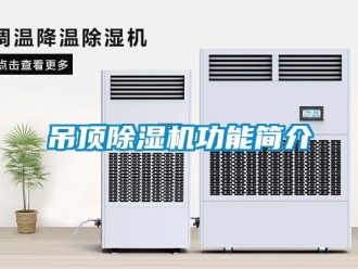 企業新聞吊頂除濕機功能簡介
